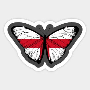 Vintage England Butterfly Moth | Pray For England and Stand with England Sticker